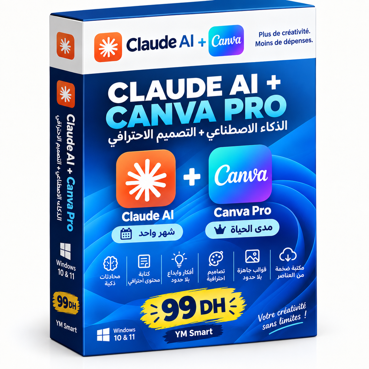 Claude Pro 1 mois + Canva Pro à vie