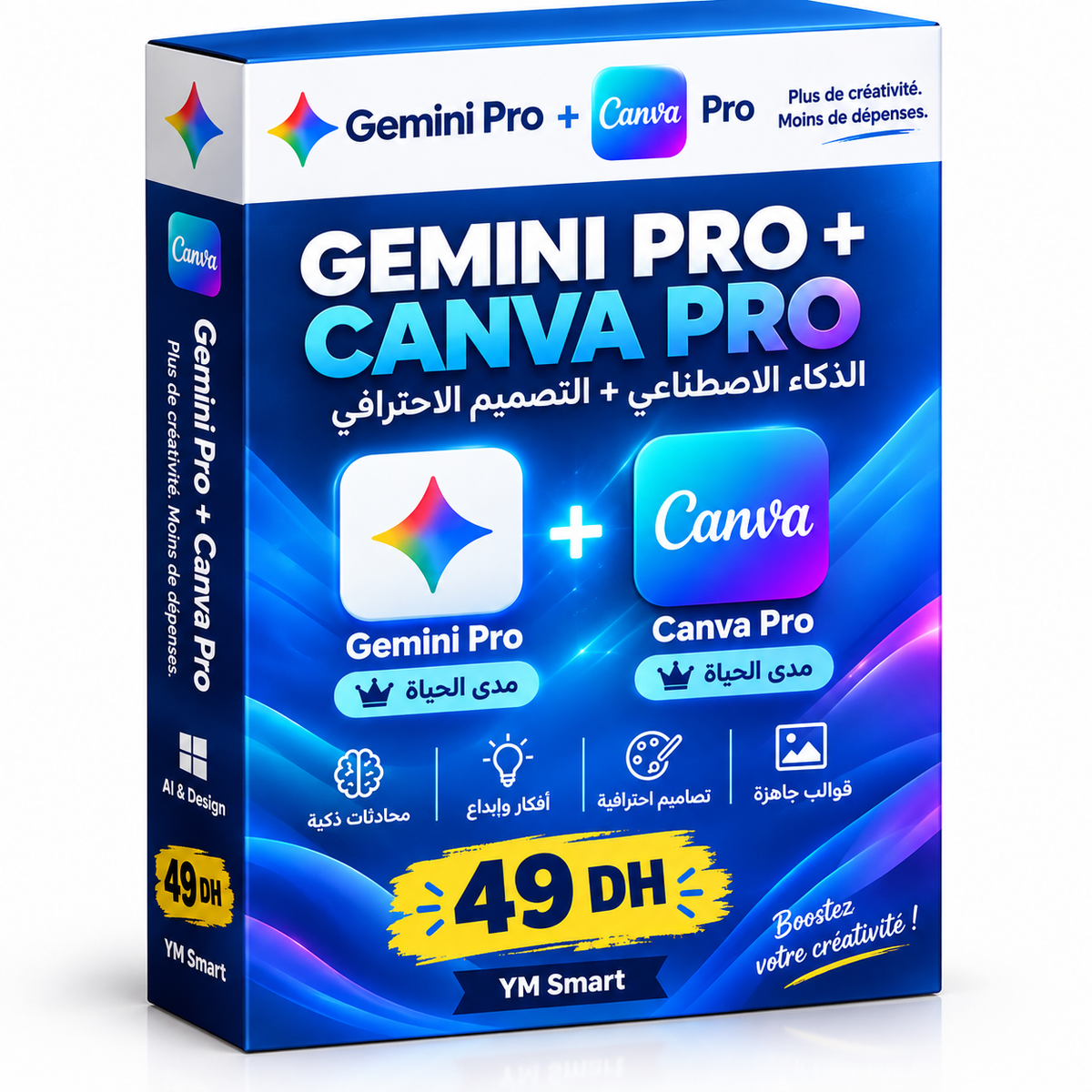 Gemini pro 1 an + Canva à vie